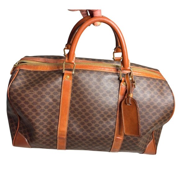 CELINE Macadam Duffel Bag Brown Canvas Duffle Bag Celine Lock, Leather Cloche - Picture 11 of 16